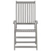 vidaXL Zahradní polohovací židle 2 ks šedé masivní akácie