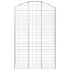 vidaXL Klenutý gabionový koš 150 x 50 x 220/240 cm pozinkované železo