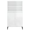 vidaXL Skříň highboard bílá s vysokým leskem 60 x 36 x 110 cm kompozit