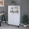 vidaXL Skříň highboard bílá s vysokým leskem 60 x 36 x 110 cm kompozit