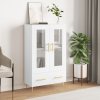 vidaXL Skříň highboard bílá 69,5 x 31 x 115 cm kompozitní dřevo