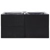 vidaXL Zahradní truhlík černý 157 x 80 x 80 cm polyratan
