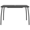 vidaXL Zahradní stůl antracitový 110 x 80 x 72 cm ocelové pletivo