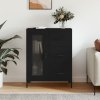vidaXL Příborník černý 69,5 x 34 x 90 cm kompozitní dřevo