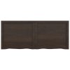 vidaXL Stolní deska tmavě hnědá 120x50x(2-4)cm ošetřený masivní dub