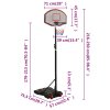 vidaXL Basketbalový koš černý 216–250 cm polyethylen