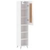 vidaXL Skříň highboard bílá s vysokým leskem 34,5x34x180 cm kompozit