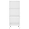 vidaXL Skříň highboard bílá s vysokým leskem 34,5x34x180 cm kompozit