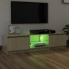 vidaXL TV skříňka s LED osvětlením dub sonoma 140 x 40 x 36 cm