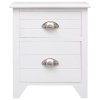 vidaXL Noční stolky 2 ks se 2 zásuvkami bílé
