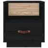 vidaXL Noční stolky 2 ks černé 40 x 34 x 45 cm masivní borové dřevo