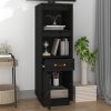 vidaXL Skříň highboard černá 34x40x108,5 cm masivní borové dřevo