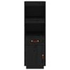 vidaXL Skříň highboard černá 34x40x108,5 cm masivní borové dřevo