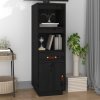 vidaXL Skříň highboard černá 34x40x108,5 cm masivní borové dřevo