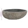 vidaXL Umyvadlo říční kámen oválné (29–38) x (24–31) cm