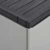 vidaXL Zahradní skříň na odpadky šedá a černá 68 x 37 x 84 cm PP