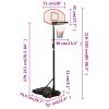 vidaXL Basketbalový koš bílý 216–250 cm polyethylen