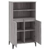 vidaXL Skříň highboard šedá sonoma 60 x 36 x 110 cm kompozitní dřevo