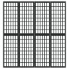vidaXL Skládací 4dílný paraván v japonském stylu 160 x 170 cm černý