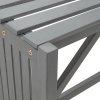 vidaXL Zahradní rohová lavice s truhlíkem 117 cm masivní akácie šedá
