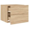 vidaXL Nástěnné noční stolky s LED osvětlením 2 ks dub sonoma