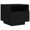 vidaXL Noční stolky s LED osvětlením 2 ks černé 40 x 39 x 37 cm