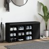 vidaXL Lavice s botníkem černá 102 x 32 x 50 cm kompozitní dřevo
