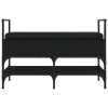 vidaXL Lavice s botníkem černá 85,5 x 42 x 57,5 cm kompozitní dřevo