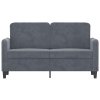 vidaXL 2místná pohovka tmavě šedá 120 cm samet