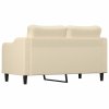 vidaXL 2místná pohovka krémová 140 cm textil