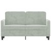 vidaXL 2místná pohovka světle šedá 120 cm samet