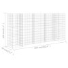 vidaXL Gabionový truhlík ve tvaru písmene H ocelový drát 260x40x120 cm