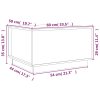 vidaXL Konferenční stolek černý 60x50x35 cm masivní borové dřevo
