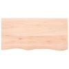 vidaXL Stolní deska 100x50x(2-4) cm neošetřený masivní dubové dřevo