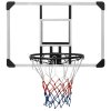 vidaXL Basketbalový koš s průhlednou deskou 90x60x2,5 cm polykarbonát