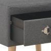 vidaXL Noční stolky 2 ks tmavě šedé 40 x 35 x 40 cm textil