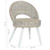 vidaXL Křeslo ratan kubu bílé