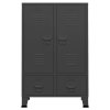 vidaXL Industriální šatní skříň antracitová 67 x 35 x 107 cm ocel