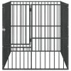vidaXL Ohrádka pro psy 4 panely černá pozinkovaná ocel