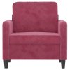 vidaXL Křeslo vínové 60 cm samet