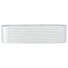 vidaXL Vyvýšený záhon 320 x 80 x 81 cm pozinkovaná ocel stříbrný