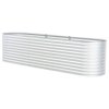 vidaXL Vyvýšený záhon 320 x 80 x 81 cm pozinkovaná ocel stříbrný