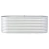 vidaXL Vyvýšený záhon 240 x 80 x 81 cm pozinkovaná ocel stříbrný