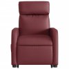 vidaXL Zvedací masážní polohovací křeslo vínové umělá kůže