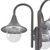 vidaXL Zahradní sloupová lampa 3 ramena E27 220 cm hliník bronzová