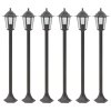 vidaXL Zahradní sloupové lampy 6 ks E27 110 cm hliníkové bronzové