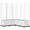 vidaXL Zahradní truhlík s treláží bílý 120 x 120 x 136 cm PP