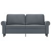 vidaXL 2místná pohovka tmavě šedá 140 cm samet