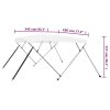 vidaXL Bimini stříška se 4 oblouky bílá 243 x 196 x 137 cm