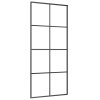 vidaXL Posuvné dveře hliník a ESG sklo 90 x 205 cm černé